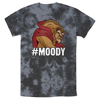 Men's Disney Beauty And The Beast # Moody Portrait Bomabrd Wash Tee