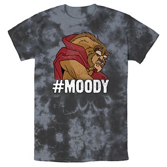 Men's Disney Beauty And The Beast # Moody Portrait Bomabrd Wash Tee