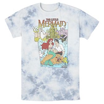 Men's Disney The Little Mermaid Vintage Cover Bomabrd Wash Tee