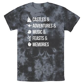 Men's Disney Iconic Princes White Font Bomabrd Wash Tee