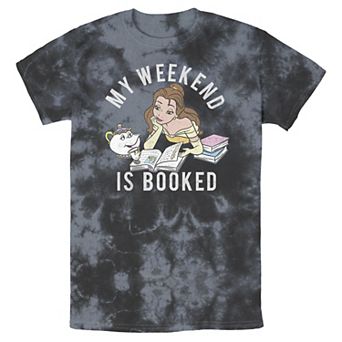 Men's Disney Beauty And The Beast Belle My Weekend Is Booked Bomabrd Wash Tee