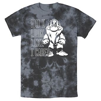 Men's Disney Snow White Do I Look Like I Care? Stamp Bomabrd Wash Tee