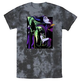 Men's Disney Sleeping Beauty Maleficent Large Side Portrait Bomabrd Wash Tee