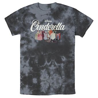 Men's Disney Cinderella Group Shot Title Logo Bomabrd Wash Tee