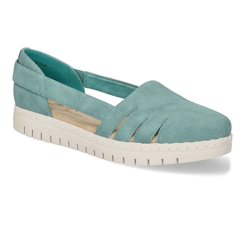 Easy Street Bugsy Women's Slip-On Shoes, Size: 9.5 Wide, Turquoise