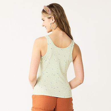 Juniors' SO® Double Scoopneck Tank Top