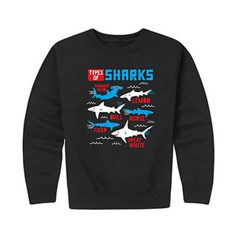 Boys 8-20 Type of Sharks Crew Fleece Sweatshirt