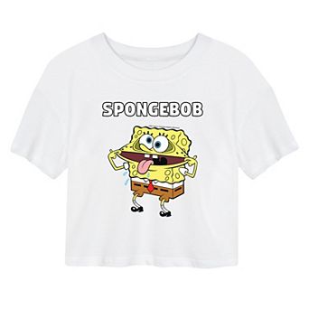 Juniors' SpongeBob SquarePants Cropped Tee