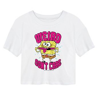 Juniors' SpongeBob SquarePants Weird Cropped Tee