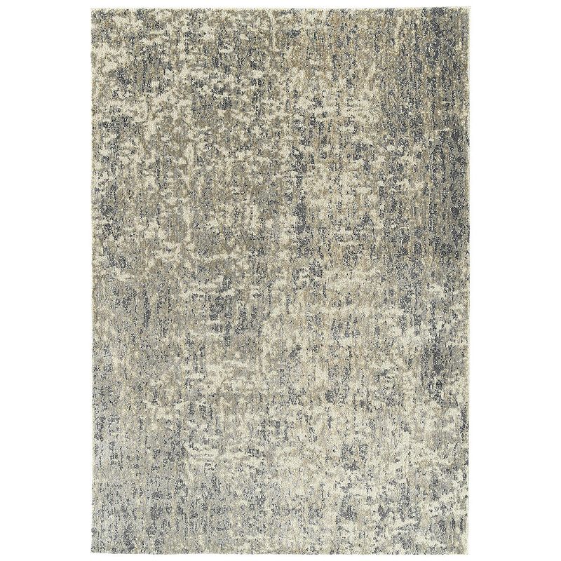 Addison Amelia Vintage Slate Area Rug, White, 8X11 Ft