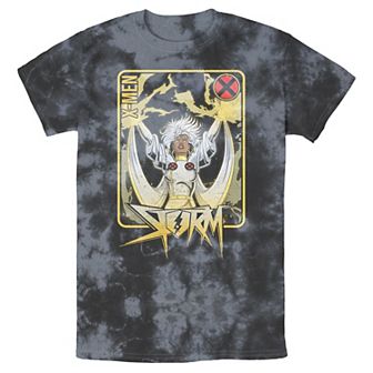 Men's Marvel X-Men Storm Playing Card Bomabrd Wash Tee