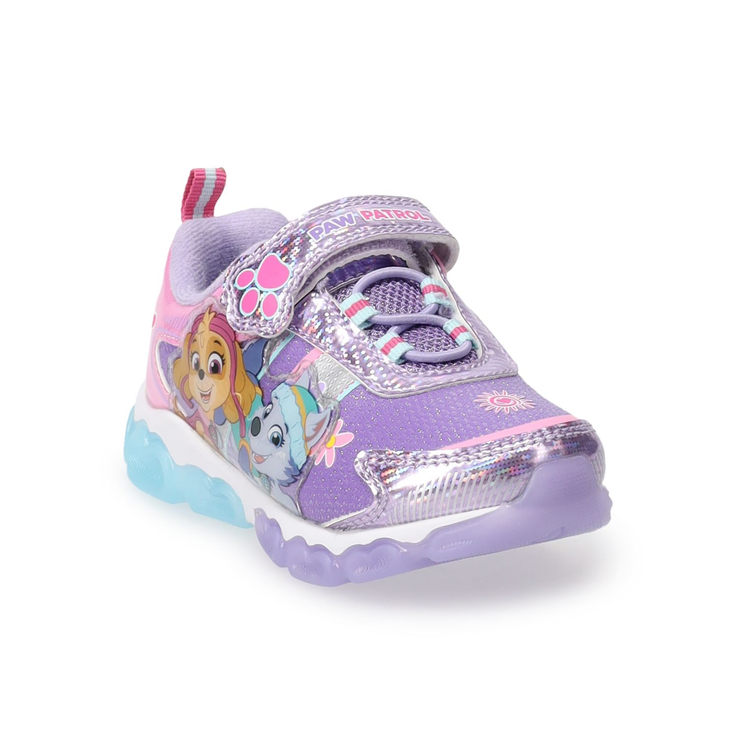 Paw Patrol oplichtende trainers voor meisjes Skye flitsende lichten sportschoenen pumps led-sneakers, roze, 8 UK Child