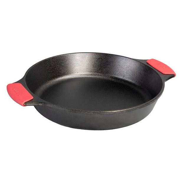 Lodge 10.25-in. Seasoned Cast-Iron Baker's Skillet with Silicone Grips