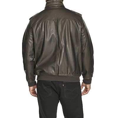 BIG SLEEVE FAUX LEATER ジャケット Levi's Men's Faux Leather Aviator Bomber Jacket (Regular