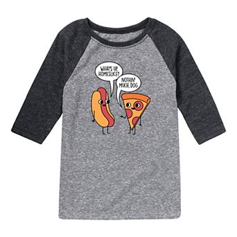 Boys 8-20 Homeslice Dog Graphic Raglan Tee