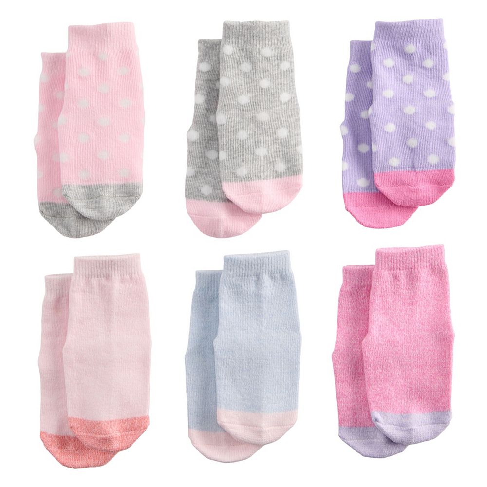 Baby / Toddler Girl Stride Rite 6-Pack Fashion Crew Socks