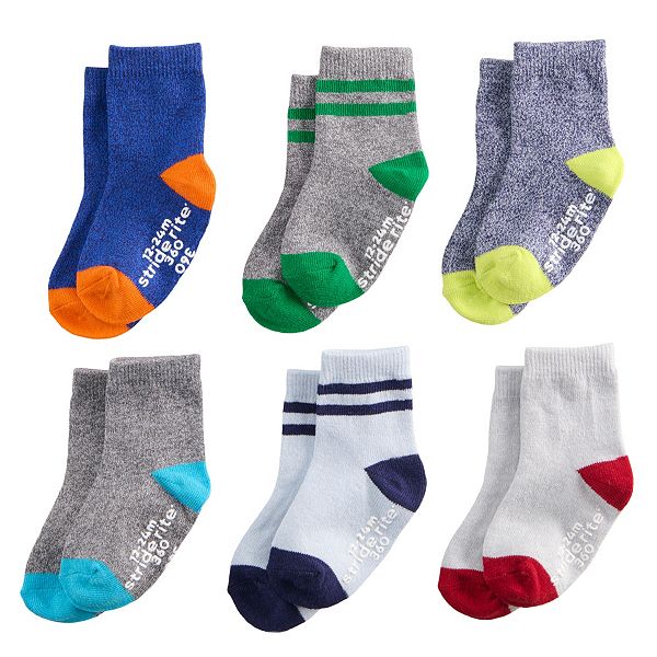 Baby / Toddler Boy Stride Rite 6-Pack Fashion Crew Socks