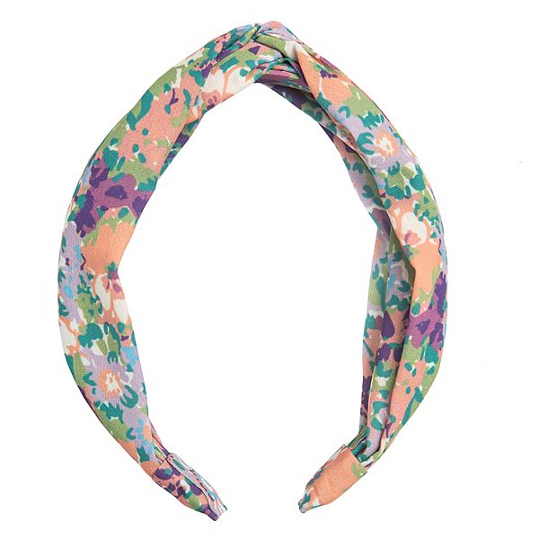 SO® Multicolor Floral Top Knot Headband