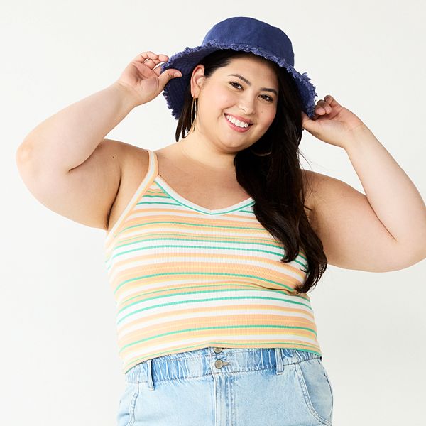 Juniors' Plus Size SO® Cropped Wide-Strap Cami