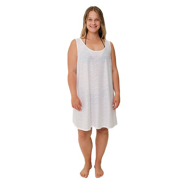 Plus Size Portocruz LatticeBack Swim CoverUp Dress