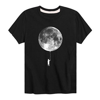 Boys 8-20 Space Moon Balloon Child Graphic Tee