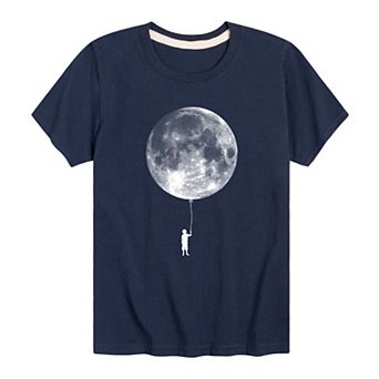 Boys 8-20 Space Moon Balloon Child Graphic Tee