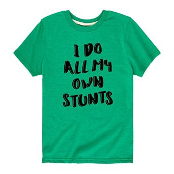 Boys 8-20 I Do All My Own Stunts Graphic Tee