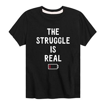 Boys 8-20 The Struggle Is Real Graphic Tee