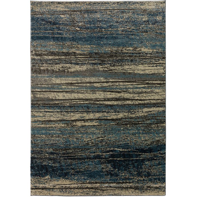 Addison Atlas Abstract Stripes Area Rug, Blue, 3X5 Ft