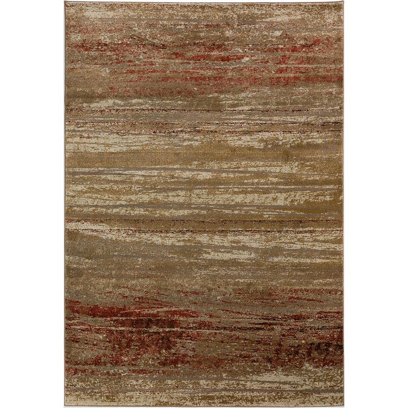 Addison Atlas Abstract Stripes Area Rug, Brown, 8X11 Ft