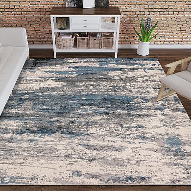Addison Dayton Transitional Watercolor Silver Accent Rug