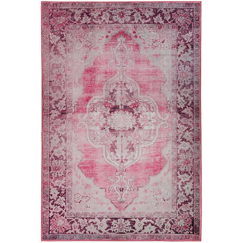 Addison Kensington Sky Persian Non-skid Area Rug, Pink, 8.5X13 Ft