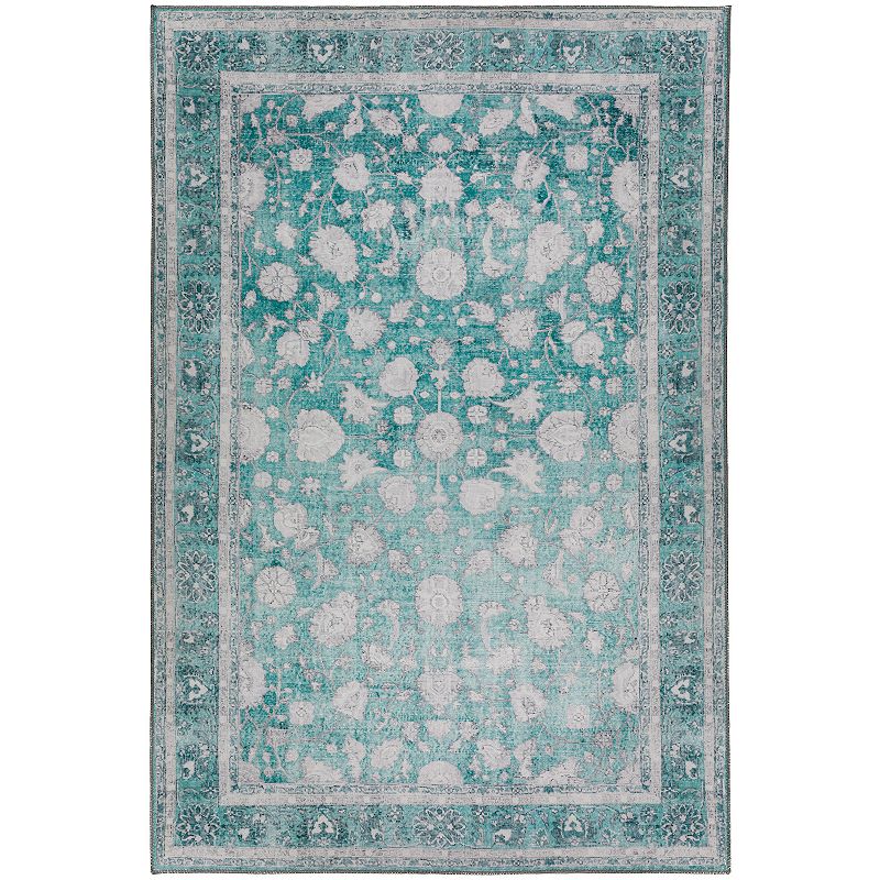 Addison Kensington Teal Persian Non-skid Accent Rug, Blue, 8.5X13 Ft