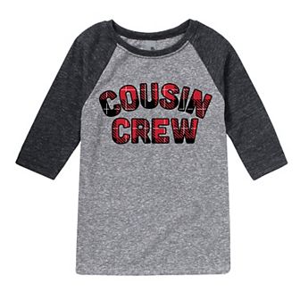 Boys 8-20 Cousin Crew Plaid Graphic Raglan Tee