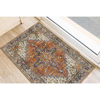 Addison Kensington Red Persian Non-skid Accent Rug