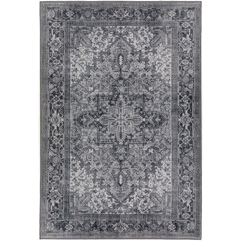 Addison Kensington Red Persian Non-skid Accent Rug, Grey, 2X8 Ft