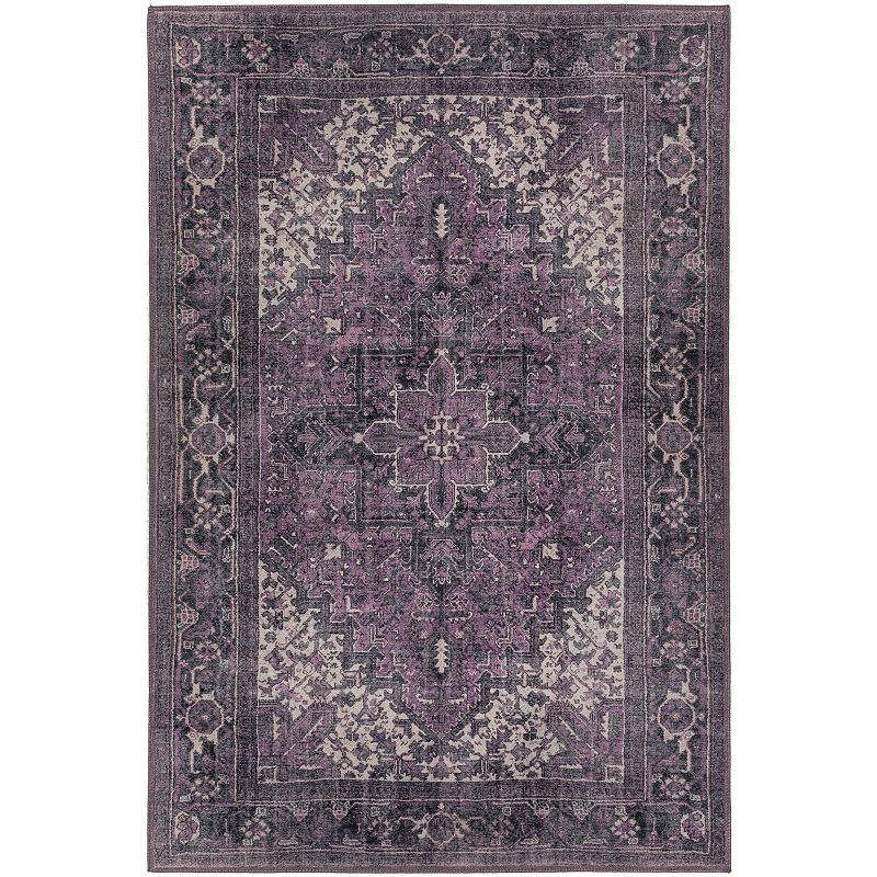 Addison Kensington Red Persian Non-skid Accent Rug, Purple, 8X10 Ft