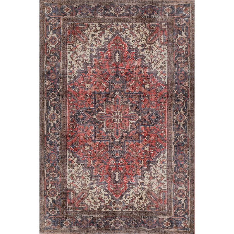 Addison Kensington Red Persian Non-skid Accent Rug, 8X10 Ft