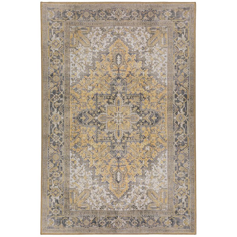 Addison Kensington Red Persian Non-skid Accent Rug, Gold, 8.5X13 Ft