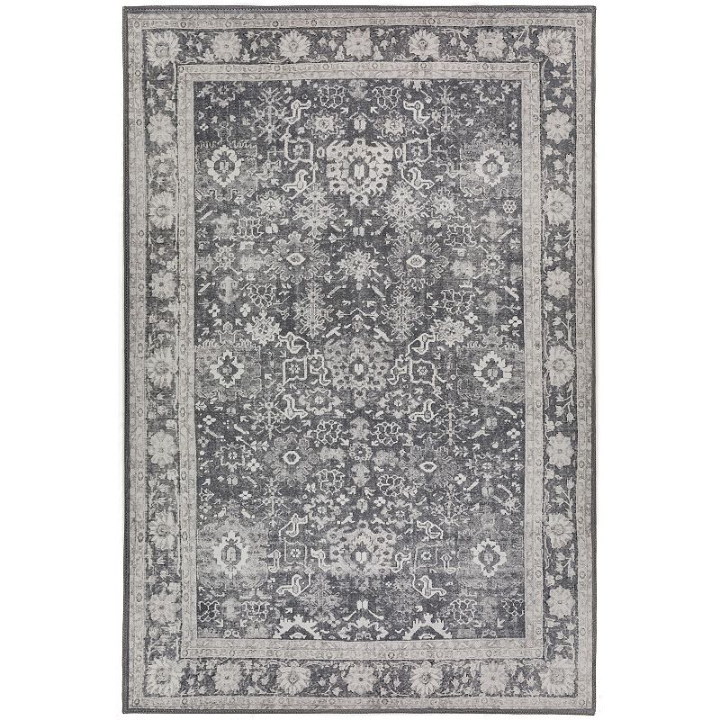 Addison Kensington Persian Non-skid Accent Rug, Grey, 8X10 Ft