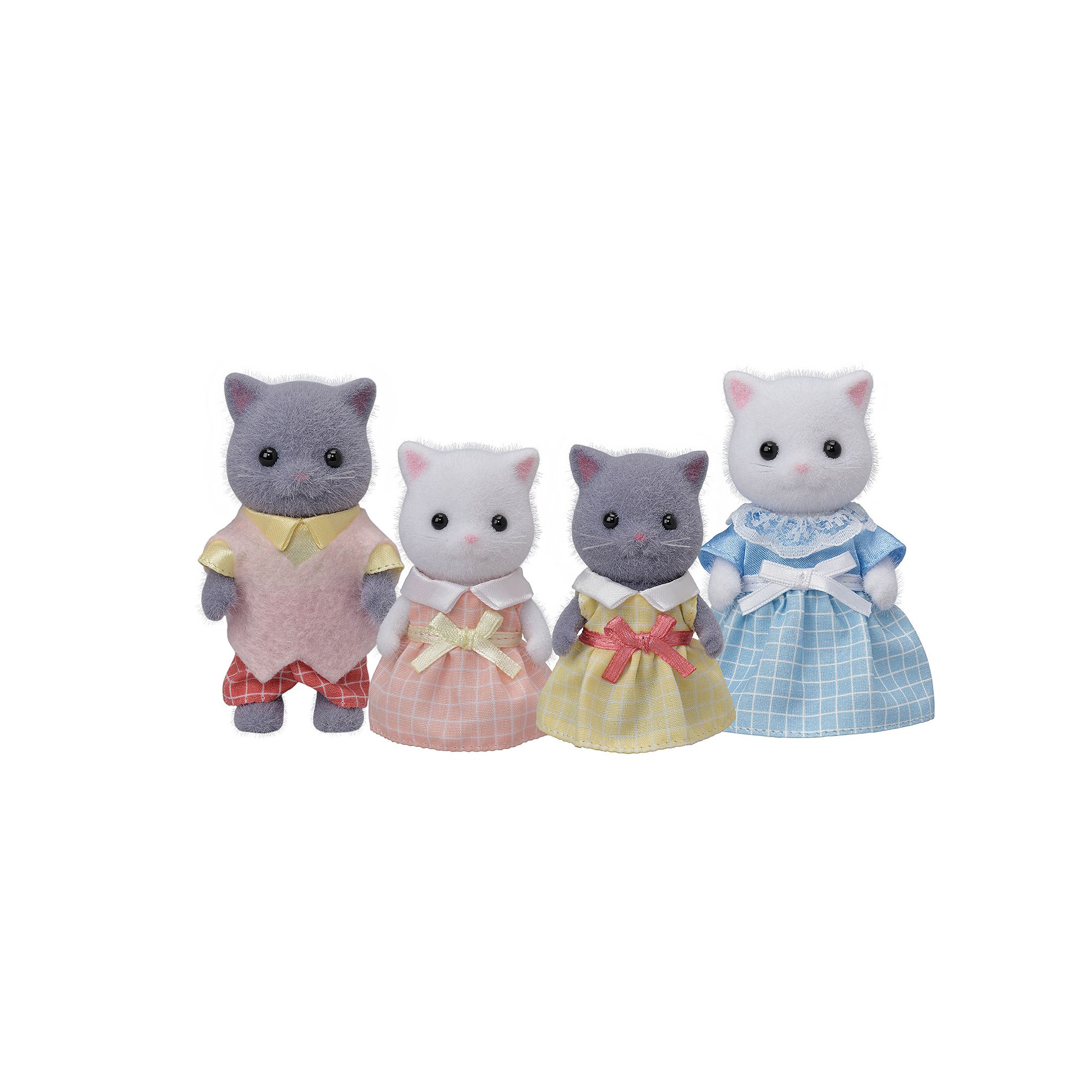Calico Critters Persian Cat Family Set of 4 Collectible Doll Figures, Multi