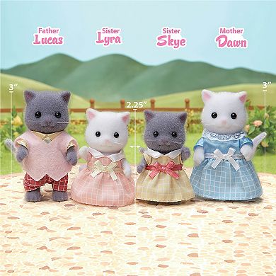 Calico Critters Persian Cat Family Set of 4 Collectible Doll Figures
