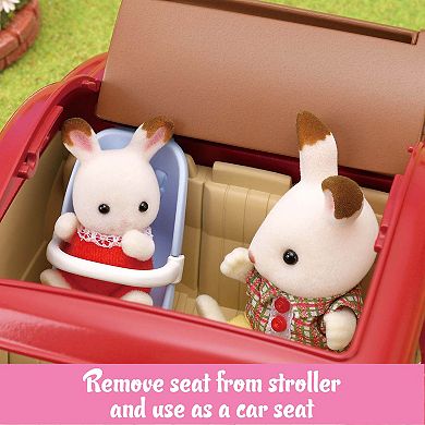 Calico Critters Family Cruising Car Toy Vehicle for Dolls with Baby Stroller Included