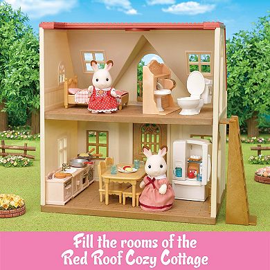 Calico Critters Playful Starter Dollhouse Furniture Set with Figure and "Working" Appliances