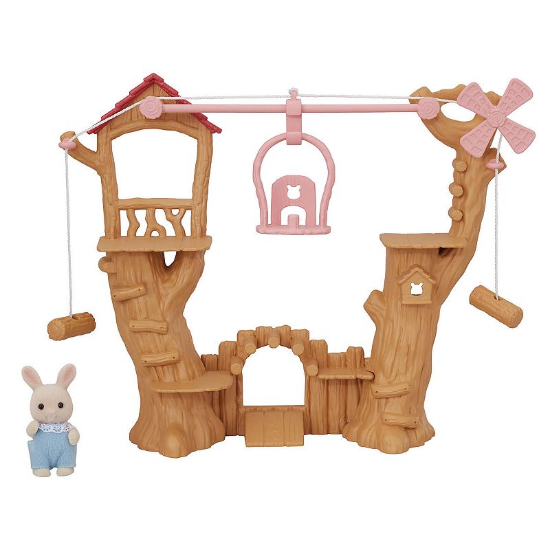 Calico Critters Baby Ropeway Park Dollhouse Playset with Figure, Multicolor