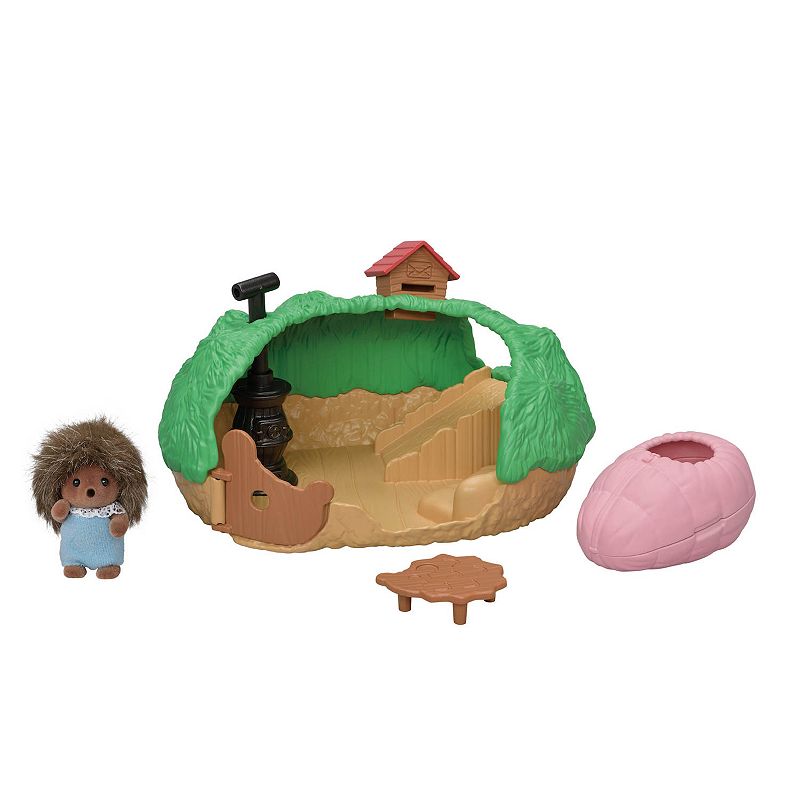 Calico Critters Baby Hedgehog Hideout Dollhouse Playset with Figure, Multic