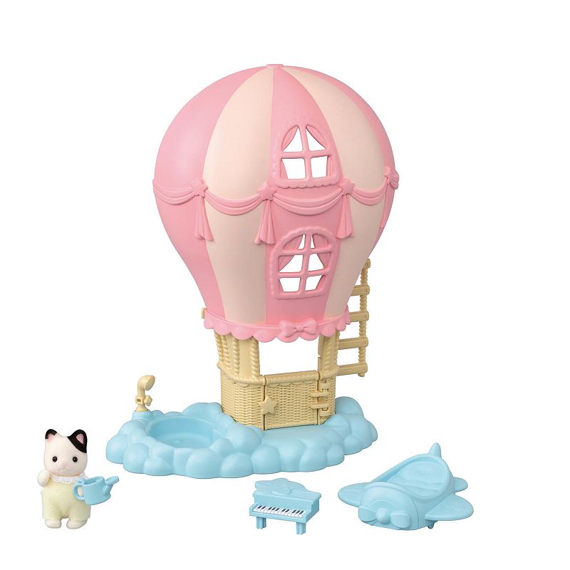 Calico Critters Baby Balloon Playhouse Dollhouse Playset with Figure, Multi