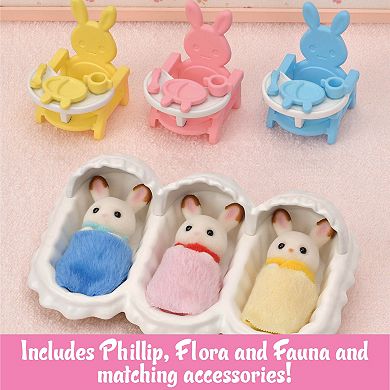 Calico Critters Triplets Care Dollhouse Playset