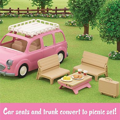 Calico Critters Family Picnic Van Toy Vehicle for Dolls with Picnic Accessories