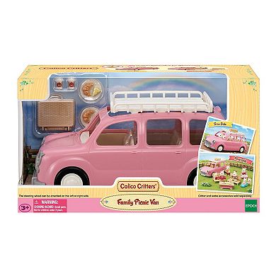 Calico Critters Family Picnic Van Toy Vehicle for Dolls with Picnic Accessories